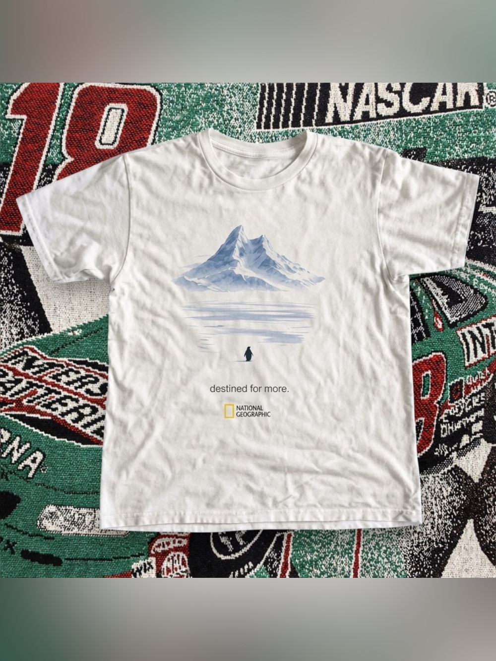 Gildan White Short-Sleeve Tee with Blue Mountain Graphic